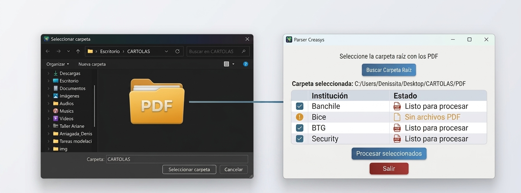PARSER - Pantalla de carga